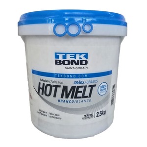 COLA HOTMELT TEKBOND BRANCA 2,5 KG BAIXA TEMPER.150 A 180 GRAUS