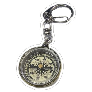 ARTE - CHAVEIRO BUSSULA ANTIGA