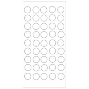 TAPA FURO 13 MM ADESIVO BRANCO DIAMANTE C/50