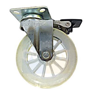 RODIZIO D100 MM TRANSP. CHAPA C/FREIO (2214CI) 40 KG