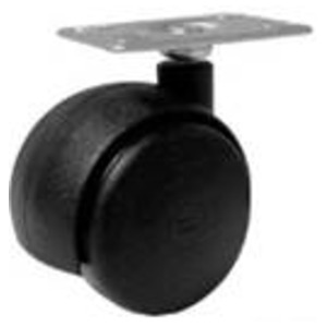 RODIZIO 38 MM PRETO CHAPA GIRAT. 20 KG