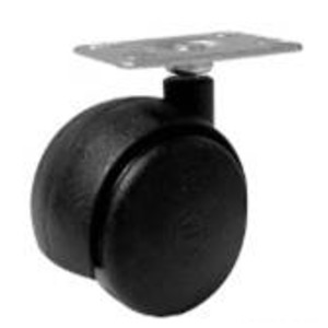 RODIZIO 50 MM PRETO CHAPA GIRAT. 45 KG