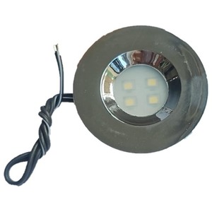 LUMINARIA LED RED. P/MOVEIS - SMD FRIO - 4 LEDS - CROMADA (13405/F) EMBUTIR