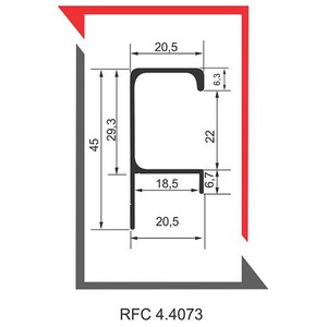 PERFIL PUXADOR MINI 3MT SP 046 RFC 4073 18MM